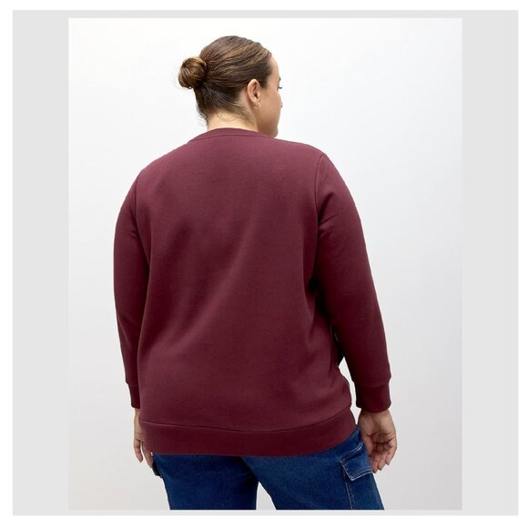 NWT PENNINGTONS Maroon Crew Neck Long Sleeve Sweatshirt/Sweater Size 1X - Picture 15 of 16